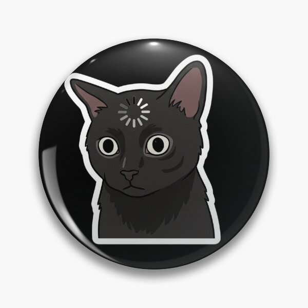 Item preview, Funny Cat Head Empty Buffering Icon Sticker designed and sold by orion-okeanos.