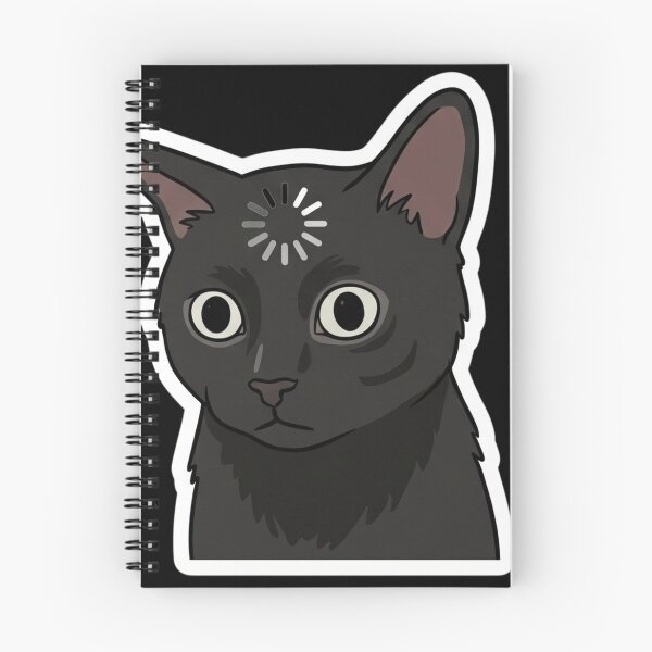 Item preview, Funny Cat Head Empty Buffering Icon Sticker designed and sold by orion-okeanos.