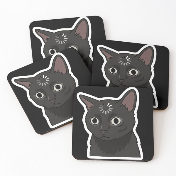 Item preview, Funny Cat Head Empty Buffering Icon Sticker designed and sold by orion-okeanos.