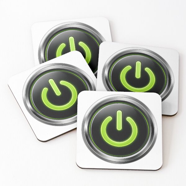 Item preview, Power On Button Icon – Minimal Tech Symbol Glow Design designed and sold by ITSimagination.
