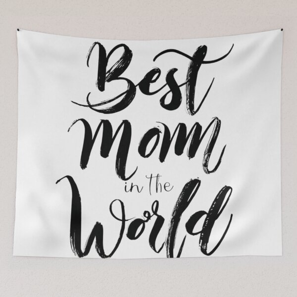 Item preview, Best Mom in the World Elegant Brush Script designed and sold by Littleokmoments.