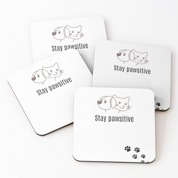 Item preview, Cute message to stay pawsitive designed and sold by SimpleDesign111.