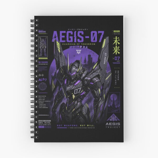 Item preview, Aegis-07 Cyberpunk Mecha Poster – Futuristic Guardian Robot Design designed and sold by Newthingzy.