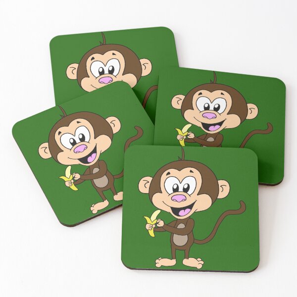 Item preview, Cute Adorable Kawaii Monkey Eating A Banana  designed and sold by CozyCritters8.