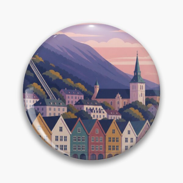 Item preview, Bergen Norway Travel Poster designed and sold by MatthewHeights.