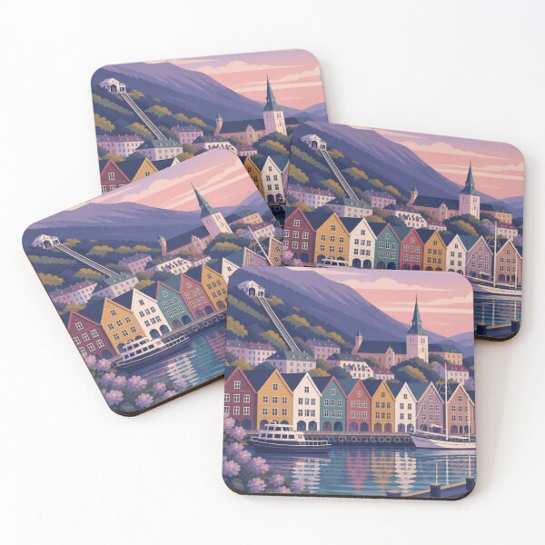 Item preview, Bergen Norway Travel Poster designed and sold by MatthewHeights.