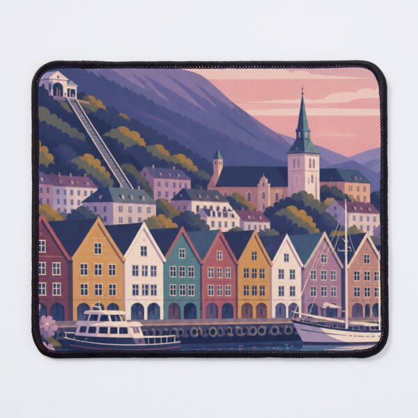 Item preview, Bergen Norway Travel Poster designed and sold by MatthewHeights.