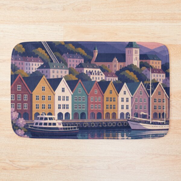 Item preview, Bergen Norway Travel Poster designed and sold by MatthewHeights.