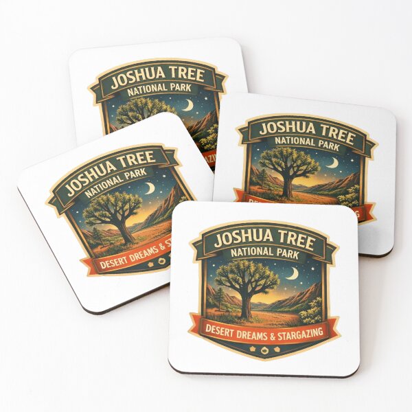 Item preview, Joshua Tree National Park Vintage Desert Night Stargazing Art designed and sold by SasquatchTrail.