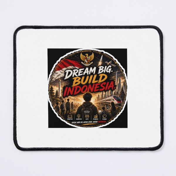 Item preview, Dream Big Indonesia – Build The Future | Indonesia Pride & Motivation Sticker designed and sold by Wander Pop Studio.
