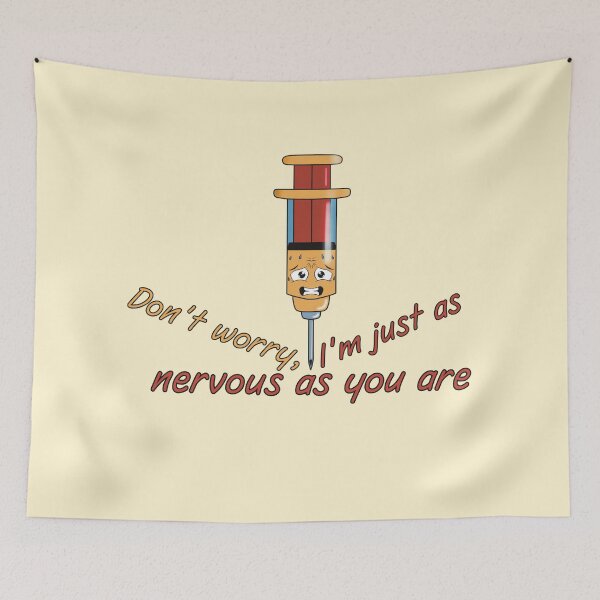Item preview, Nervous Syringe - Funny Medical Humor Illustration designed and sold by Medico Design .