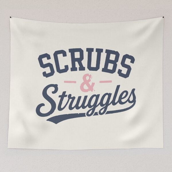 Artikelvorschau, Scrubs & Struggles — Lustiges Geschenk-T-Shirt für Krankenschwestern entworfen und verkauft von KiwyStudio.