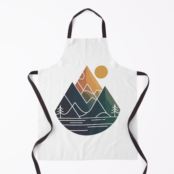 Item preview, Minimalist Geometric Mountain Lake Nature Illustration designed and sold by Xnuery.