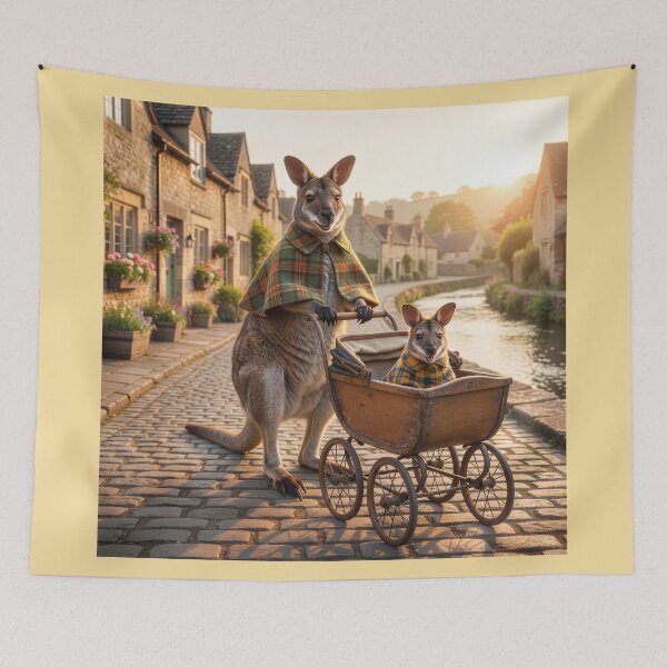 Item preview, Wallaby Mom and Joey Take a Stroll designed and sold by Tridentulus.
