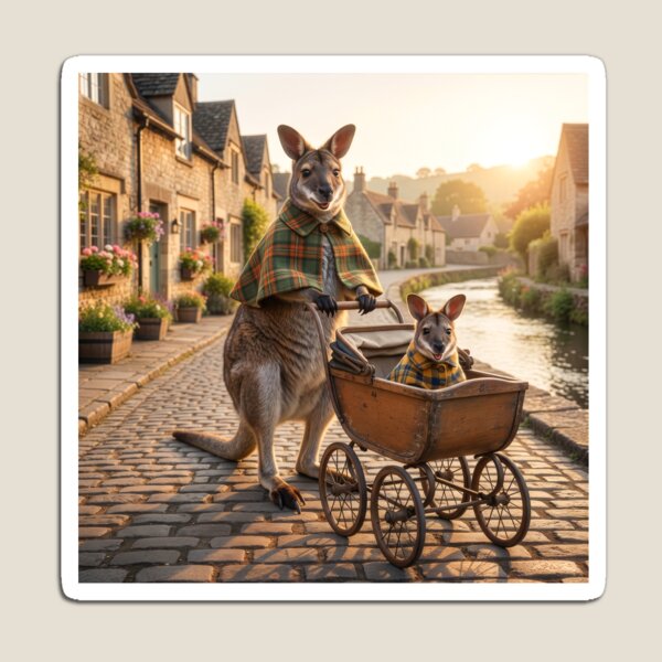 Item preview, Wallaby Mom and Joey Take a Stroll designed and sold by Tridentulus.