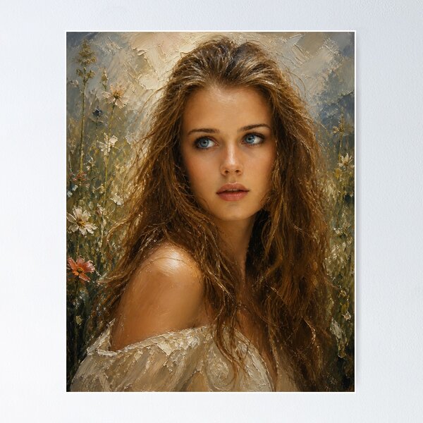 Artikelvorschau, Romantic Woman Portrait entworfen und verkauft von AuraVibeShop.