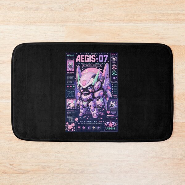 Item preview, Aegis-07 Cyberpunk Mecha Poster – Futuristic Guardian Robot Design designed and sold by Newthingzy.
