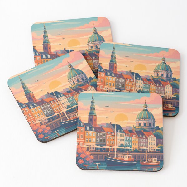 Item preview, Cartel turístico de Copenhague, Dinamarca designed and sold by MatthewHeights.