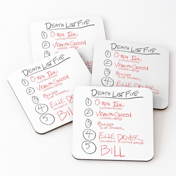 Item preview, KILL BILL - Death List Five designed and sold by Andromevart.