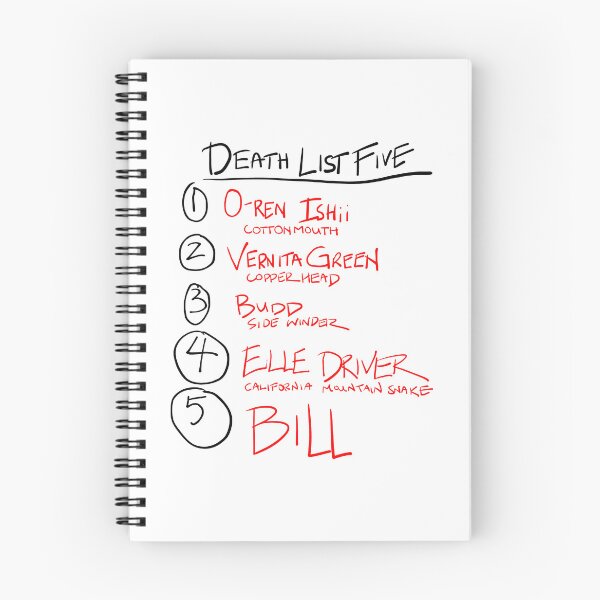 Item preview, KILL BILL - Death List Five designed and sold by Andromevart.