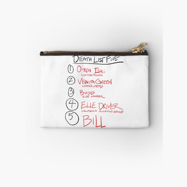 Item preview, KILL BILL - Death List Five designed and sold by Andromevart.