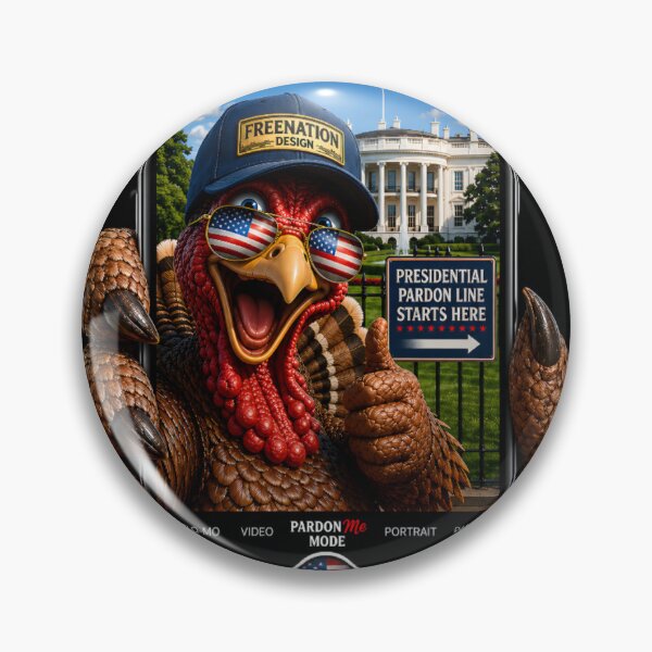 Item preview, Turkey Selfie Pardon Me Mode USA Humor designed and sold by FREENATION2026.