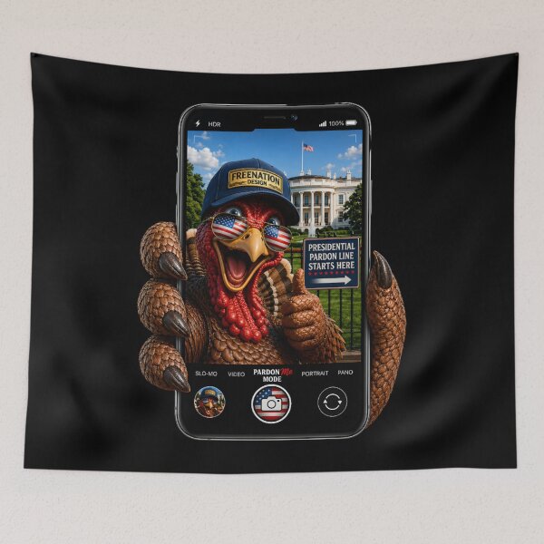 Item preview, Turkey Selfie Pardon Me Mode USA Humor designed and sold by FREENATION2026.