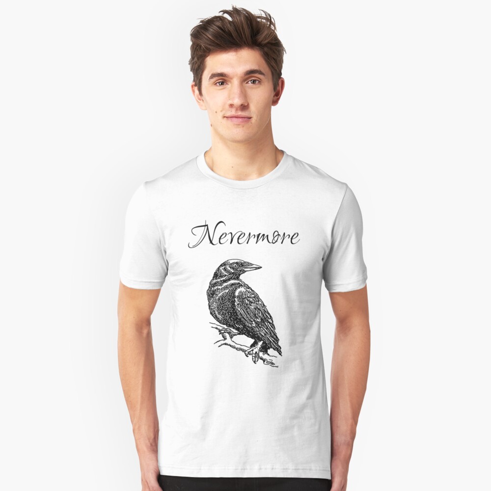 Edgar Allen Poe - The Raven "Nevermore" Slim Fit T-Shirt