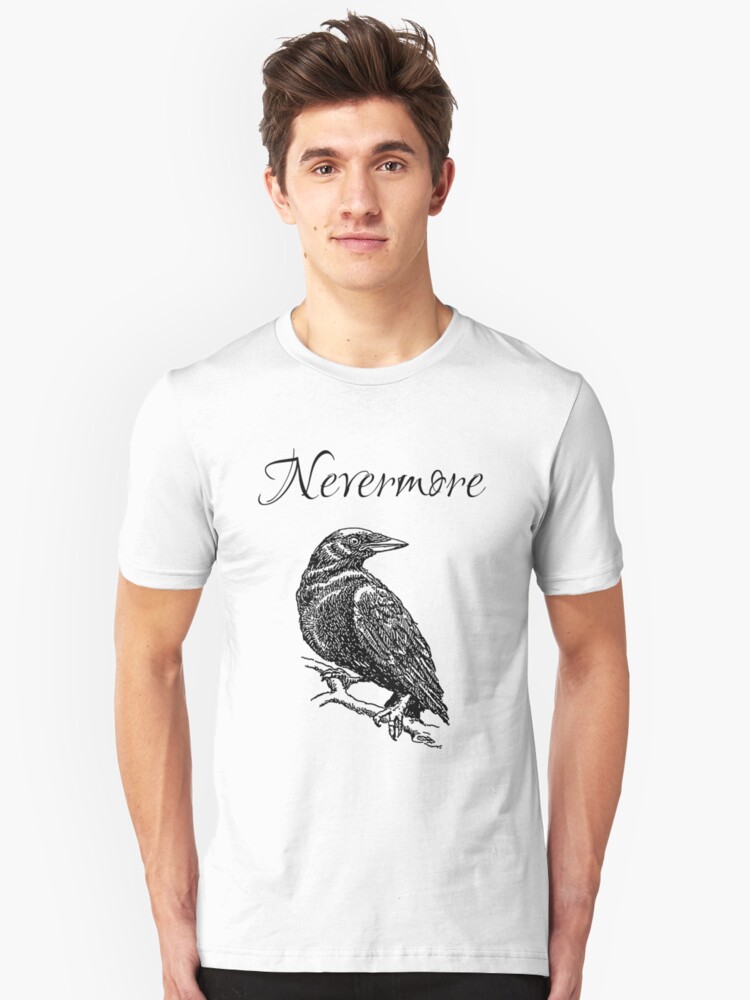 Alternate view of Edgar Allen Poe - The Raven "Nevermore" Slim Fit T-Shirt