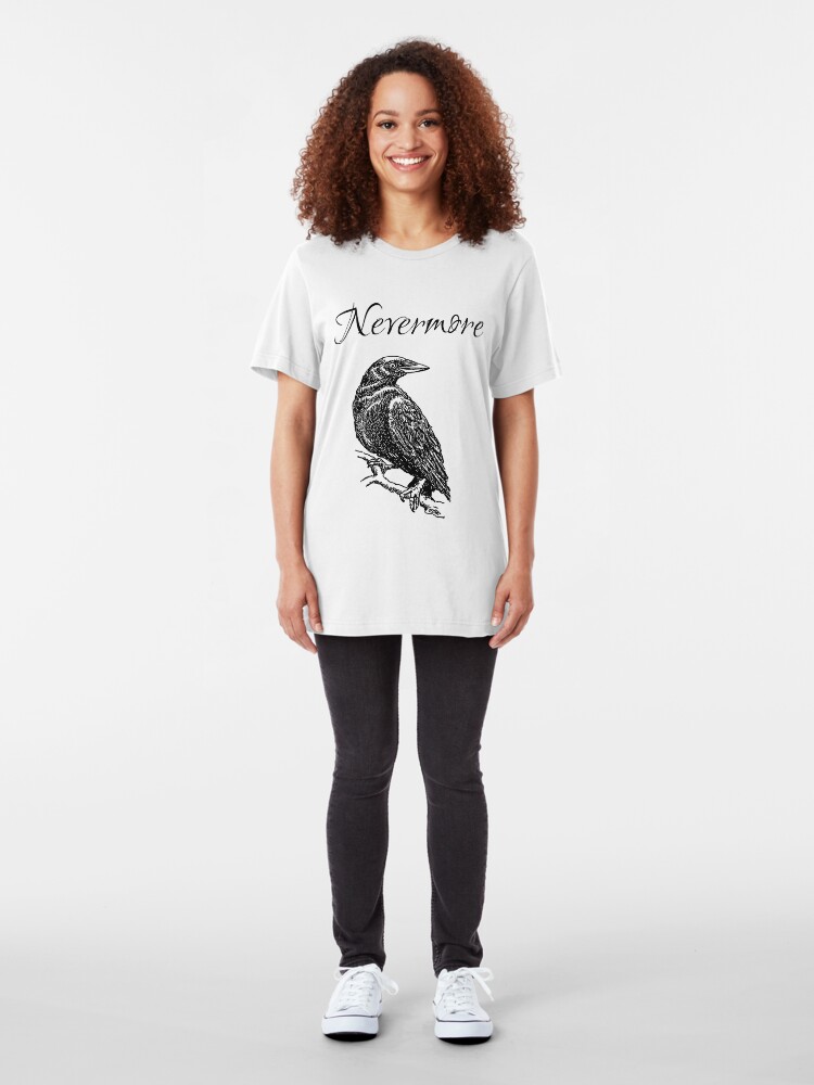 Alternate view of Edgar Allen Poe - The Raven "Nevermore" Slim Fit T-Shirt