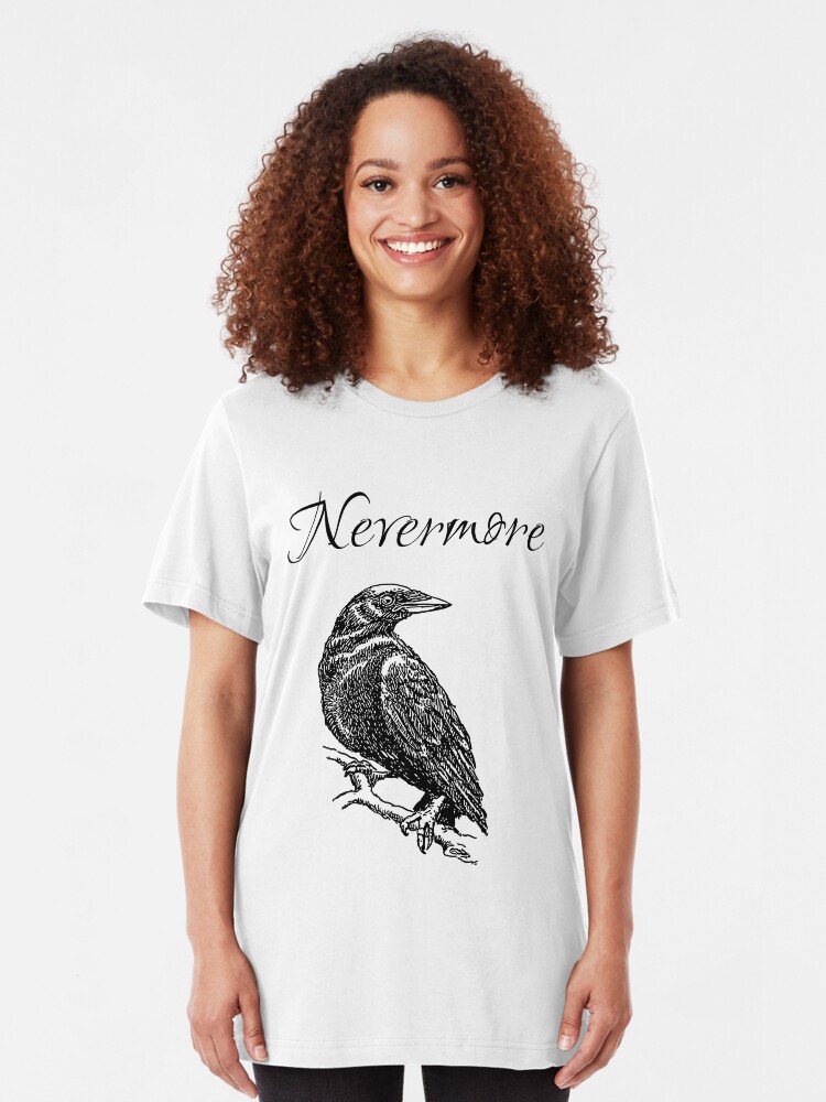 Alternate view of Edgar Allen Poe - The Raven "Nevermore" Slim Fit T-Shirt