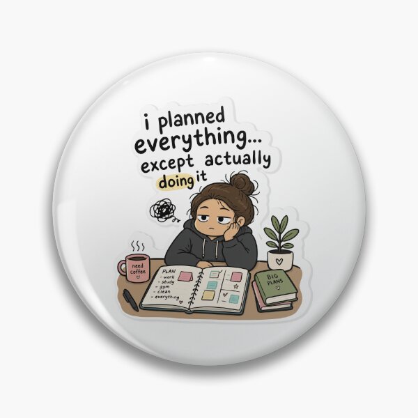 Item preview, Funny Procrastination Planner Meme Sticker designed and sold by Rodrigo-Paiva.