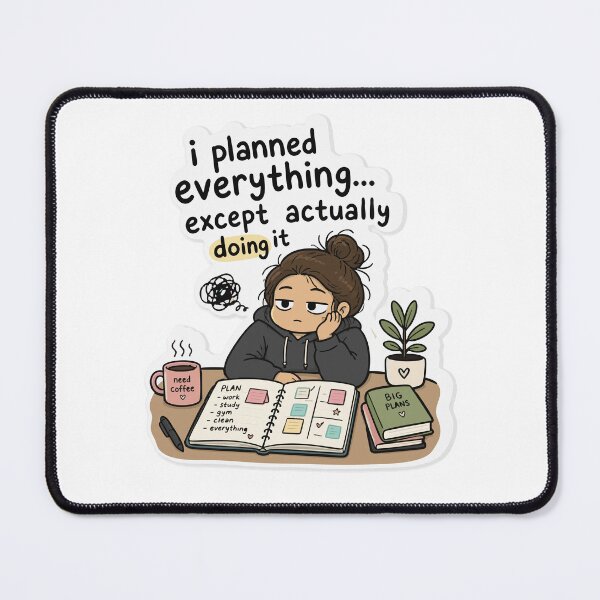 Item preview, Funny Procrastination Planner Meme Sticker designed and sold by Rodrigo-Paiva.