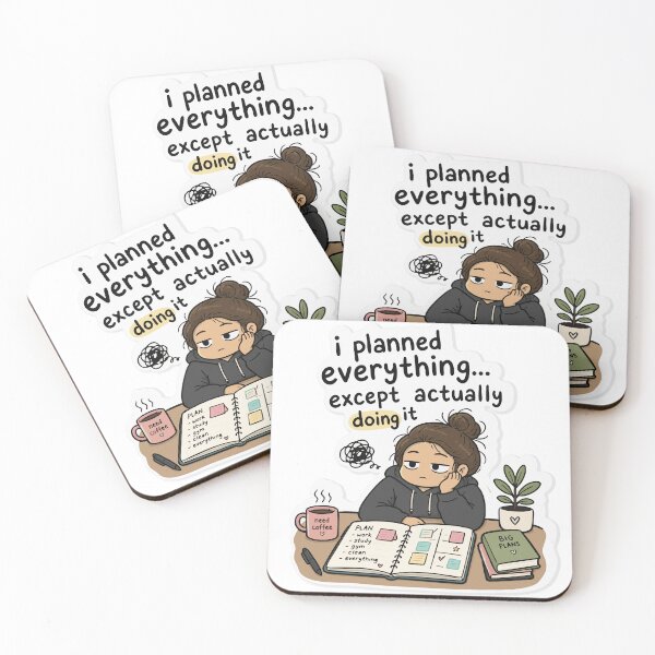 Item preview, Funny Procrastination Planner Meme Sticker designed and sold by Rodrigo-Paiva.