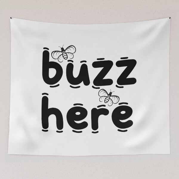 Item preview, Buzz Here Funny Doorbell Design – Cheeky Playful Text Graphic designed and sold by NewManiaGifts.