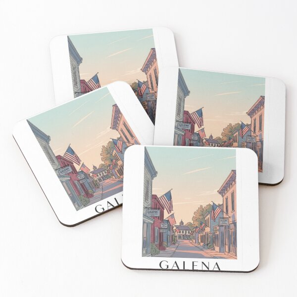 Item preview, Galena Illinois Vintage Downtown Travel Poster Sticker designed and sold by Modefissi.