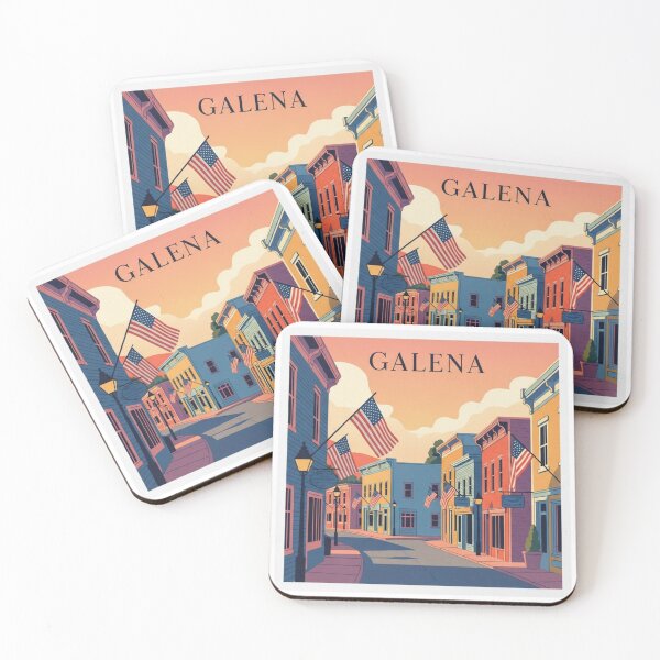 Item preview, Galena Downtown Historic Street Sunset Vintage Sticker designed and sold by Modefissi.
