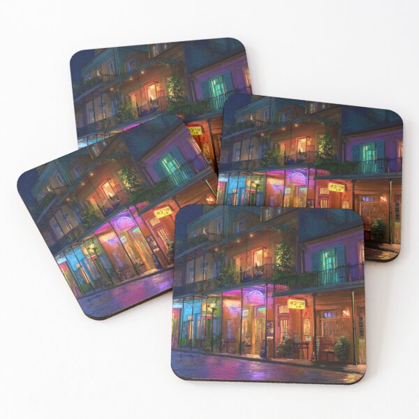 Item preview, New Orleans French Quarter Night - Magical Studio Ghibli Anime Style designed and sold by GSizzle1.
