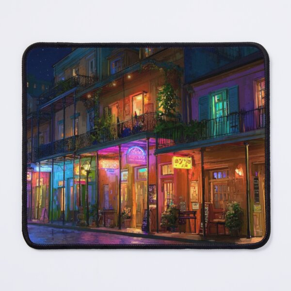 Item preview, New Orleans French Quarter Night - Magical Studio Ghibli Anime Style designed and sold by GSizzle1.