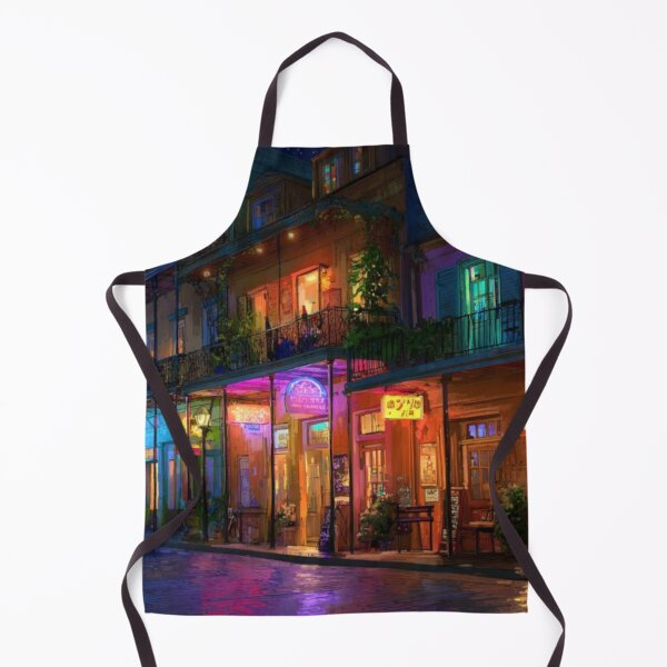 Item preview, New Orleans French Quarter Night - Magical Studio Ghibli Anime Style designed and sold by GSizzle1.