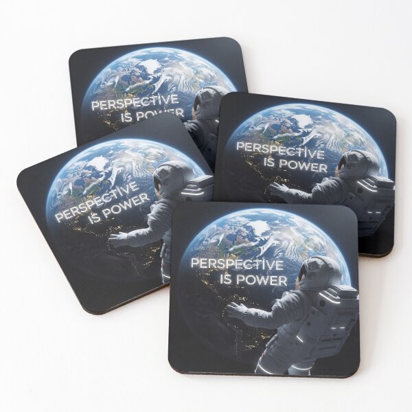 Item preview, Perspective Is Power Astronaut Earth View Space Motivation Shirt Galaxy Mindset Inspirational Quote Design designed and sold by Altair_.