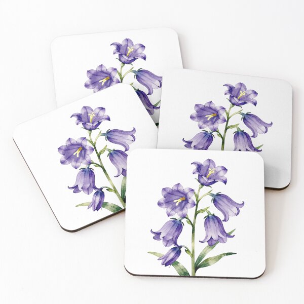 Item preview, Watercolor of purple bellflower designed and sold by Mia's Menagerie.