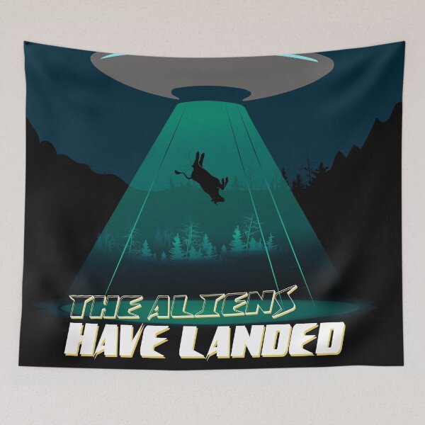 Item preview, Aliens - UFO Extraterrestrial Cow Abduction  designed and sold by Otherworldly: A Myths & Legends Store.