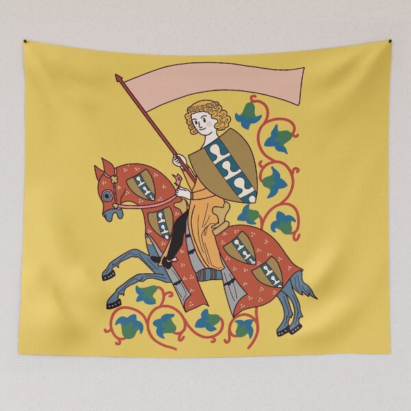 Item preview, Cute and colourful Medieval knight Illustration designed and sold by MariOyama.