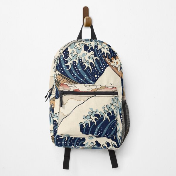 Item preview, Japanese Cats Surfing Great Wave Ukiyo-e designed and sold by Common-Standard.