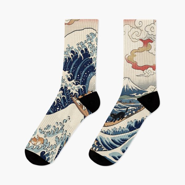 Item preview, Japanese Cats Surfing Great Wave Ukiyo-e designed and sold by Common-Standard.