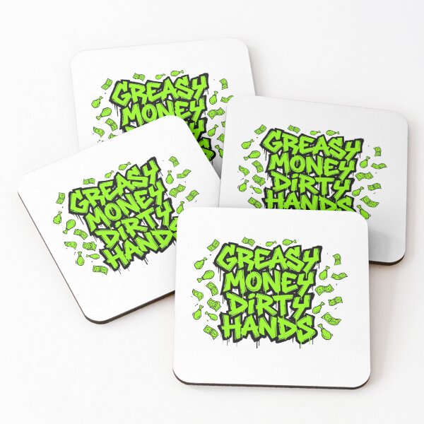 Item preview, Greasy Money Dirty Hands - Neon Graffiti Streetwear Aesthetic designed and sold by Threadnovax.