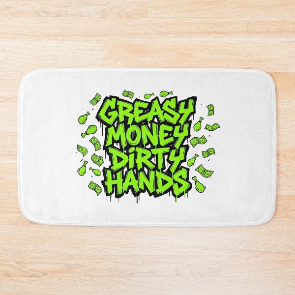 Item preview, Greasy Money Dirty Hands - Neon Graffiti Streetwear Aesthetic designed and sold by Threadnovax.