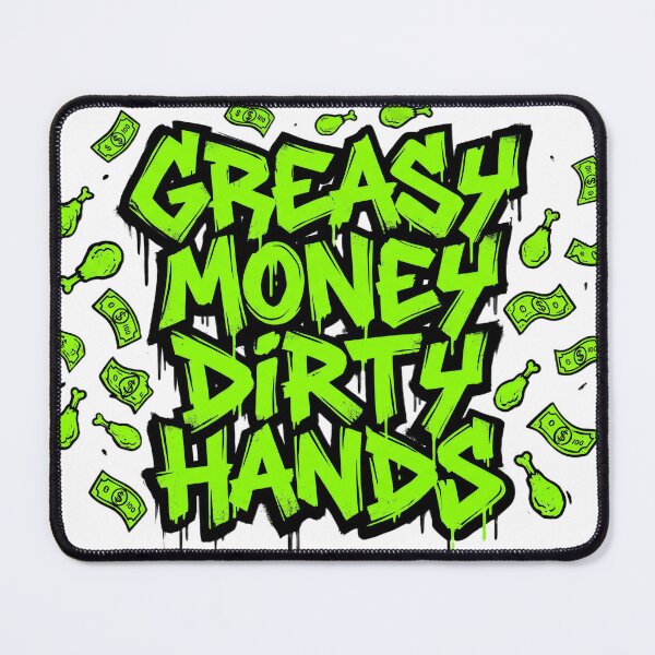 Item preview, Greasy Money Dirty Hands - Neon Graffiti Streetwear Aesthetic designed and sold by Threadnovax.