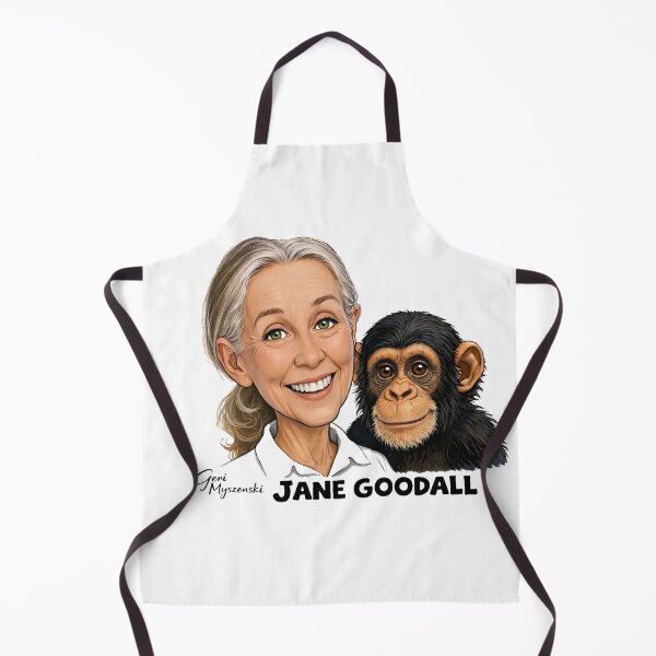 Item preview, Jane Goodall and her friend Chimpanzee April 3,1934 to October 1, 2025 designed and sold by The Art Queen Of Michigan .